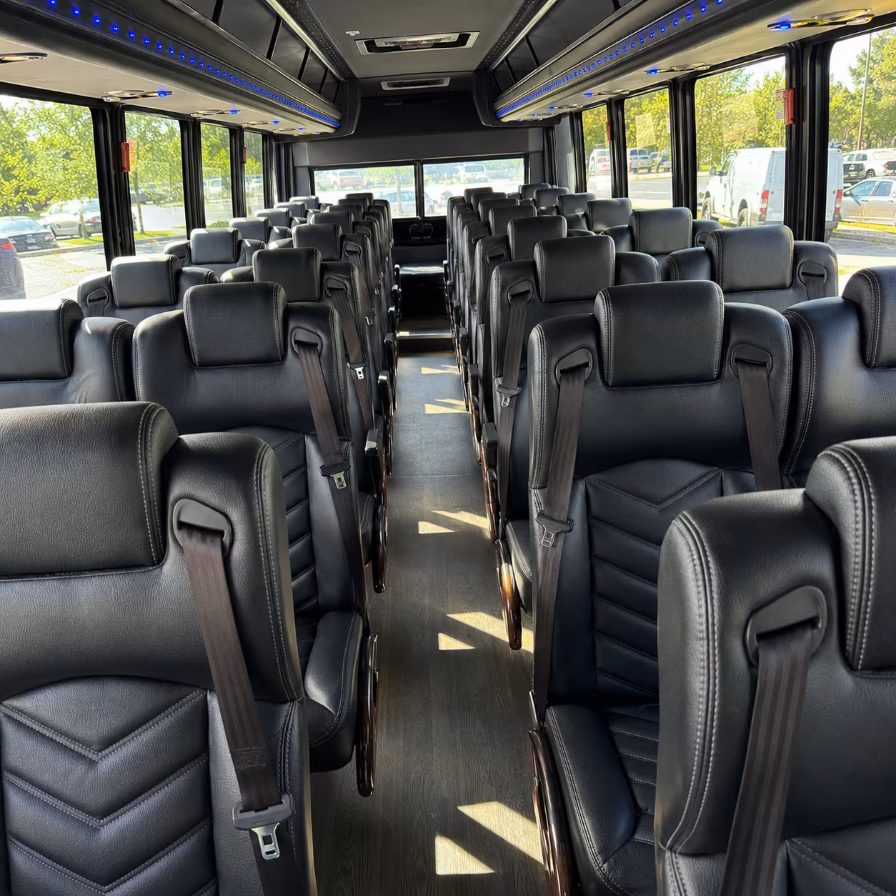 gilbert 28 passenger minibus inside
