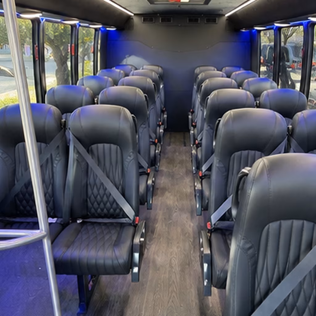 gilbert 28 passenger minibus interior
