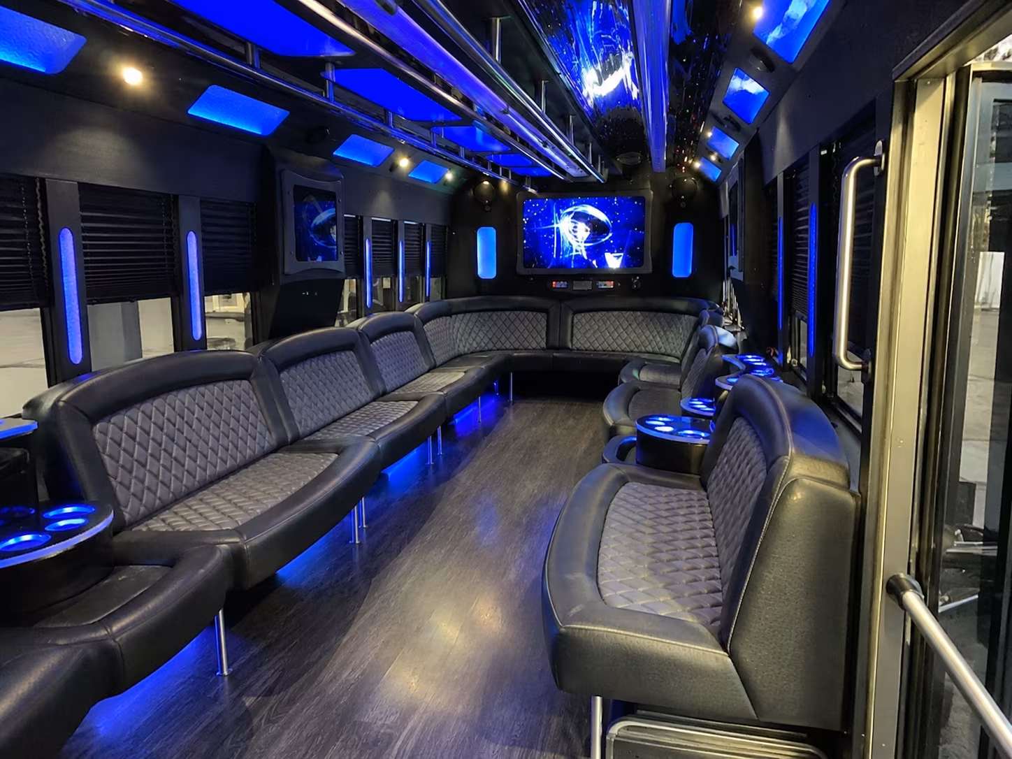 gilbert 28 passenger party bus interior