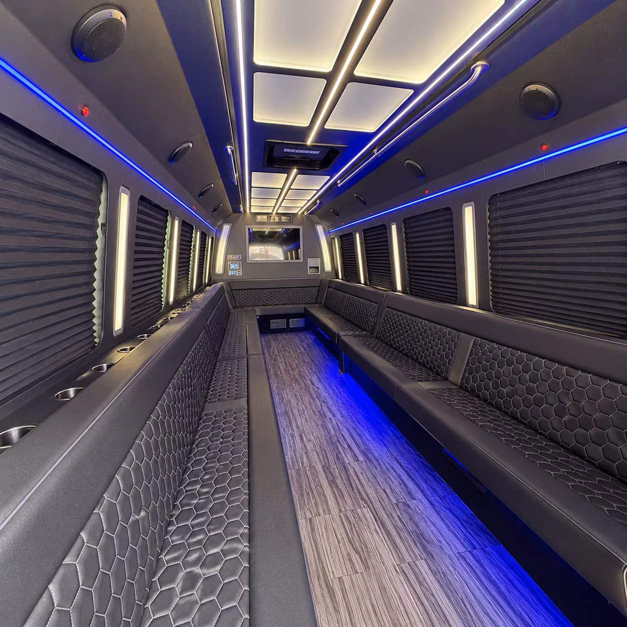 gilbert 30 passenger party bus interior