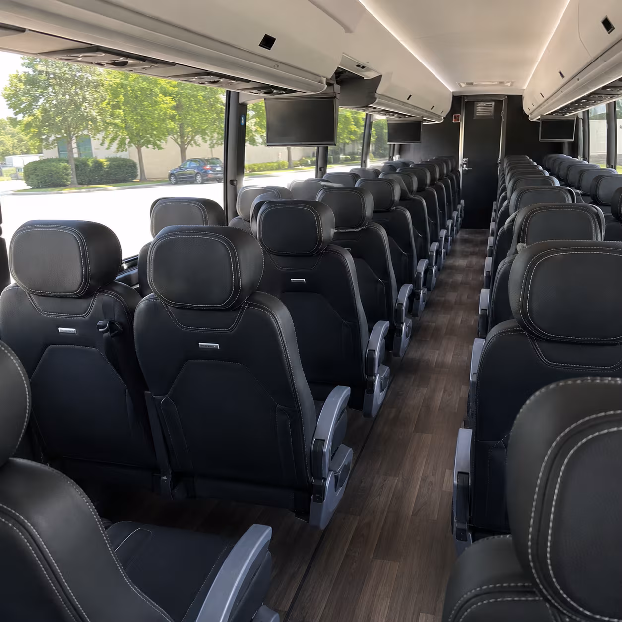 gilbert 56 passenger charter bus inside