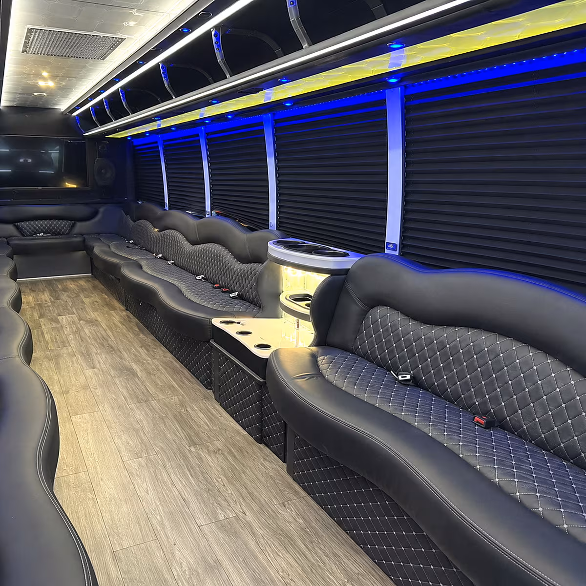 gilbert party bus rental interior